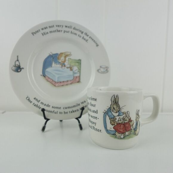 Wedgewood Peter Rabbit Cup And Plate Made in England 1982 - Picture 1 of 12